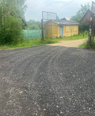 Укладка асфальтовой крошки