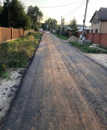 Укладка асфальтовой крошки