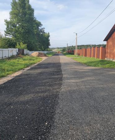 Укладка асфальтовой крошки