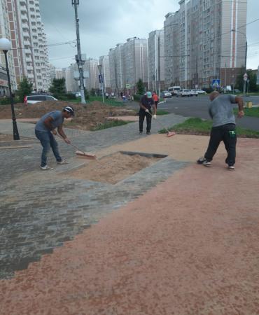 Укладка тротуарной плитки